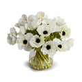 Anemone Cuttings in Glass 12"H White