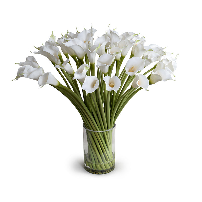 Calla Lily Stems in Glass 30"H