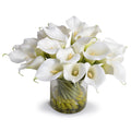 Calla Lily Stems in Glass 12"H White