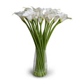 Calla Lily Stems in Glass 29"H White