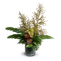 Palm Fruit & Cymbidium Tropical Arrangement Leaf-It 42"H