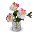 Camellia Cutting in Glass 9"H