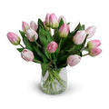 Tulip Arrangement in Glass 17"H