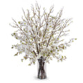 Cherry Blossoms Arrangement 54"H White / Clear Glass