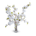 Cherry Blossoms in Glass 28"H White
