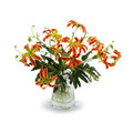 Gloriosa Lily Bouquet 19"H Red Yellow