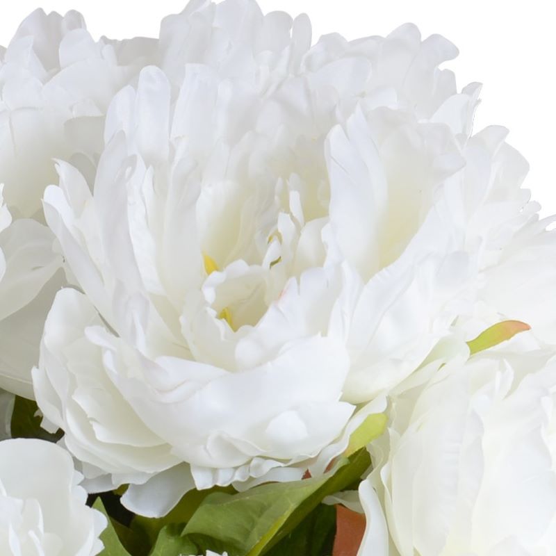 Peony Bouquet 20"H White