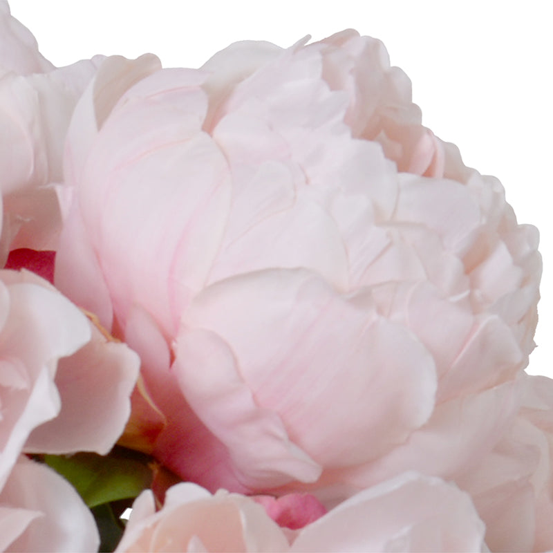 Peony Bouquet in Glass 13"H Pink