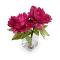Peony Cutting in Glass 9"H Beauty