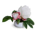 Peony Cutting in Porcelain Bowl 7"H White