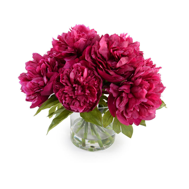 Peony Bouquet 15"H Beauty