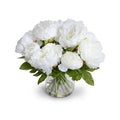 Peony Bouquet 15"H White