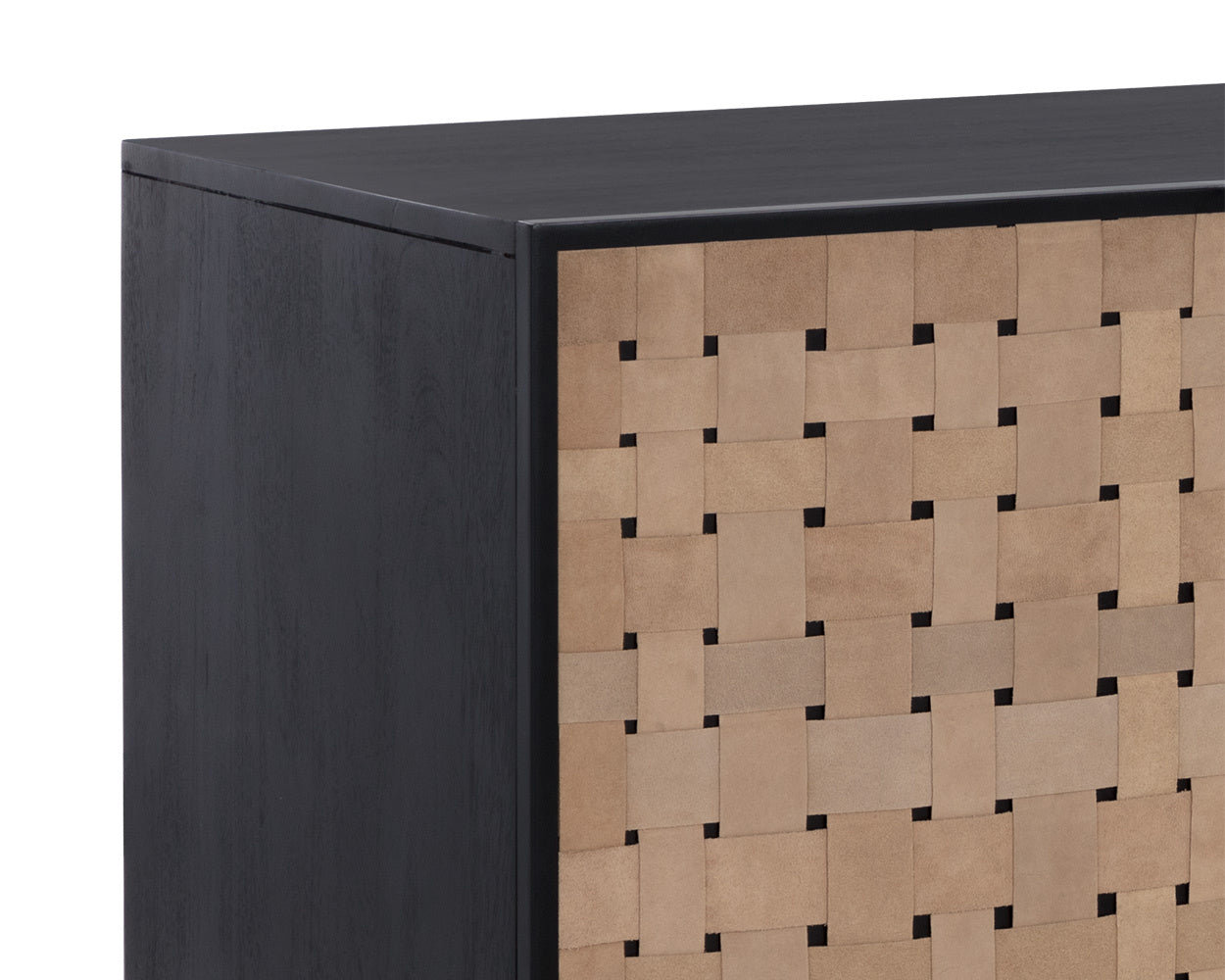 Omari Sideboard - Large - Suede Light Tan Leather