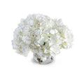 Hydrangea Arrangement in Glass 12"H White