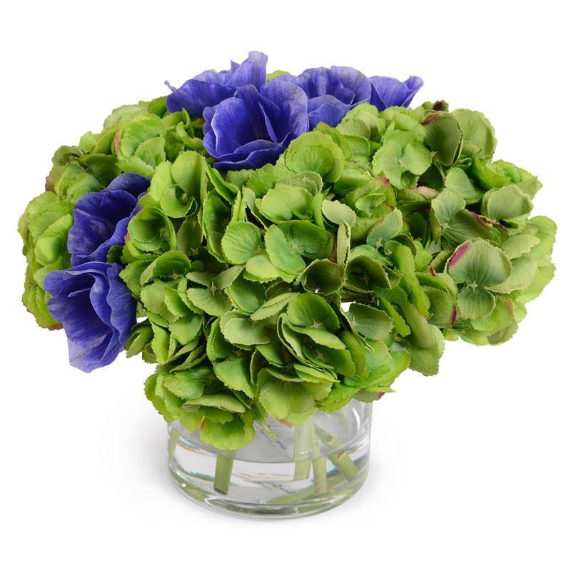 Hydrangea & Anemone Arrangement Small 11"