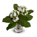 Hydrangea Bud Arrangement 8"H White