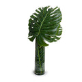 Monstera Leaves in Glass 40"H
