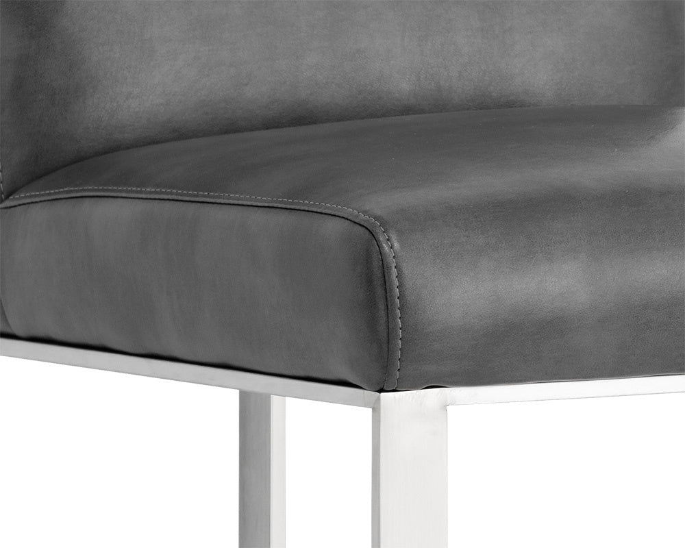 Dean Counter Stool - Stainless Steel - Cantina Magnetite