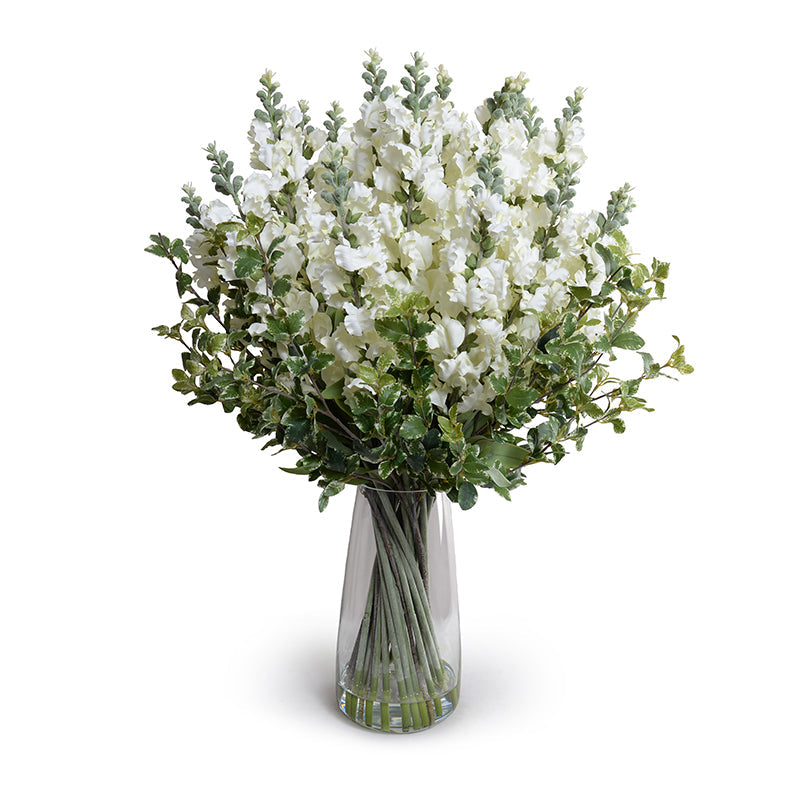 Snapdragon & Privet in Glass 32"H
