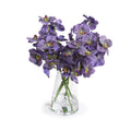 Vanda Orchid Cuttings in Glass 15"H Purple