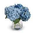 Hydrangea Arrangement in Glass 14"H