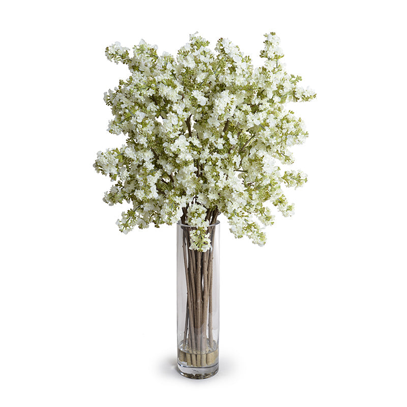 Lilac Sprays in Glass White / 38"