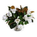 Magnolia & Gardenia in Crystal Vase 13"H