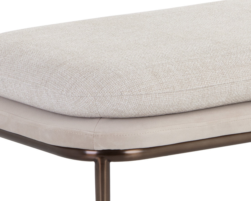 Koffi Bench - Dark Bronze - Chacha Cream / Meg Taupe