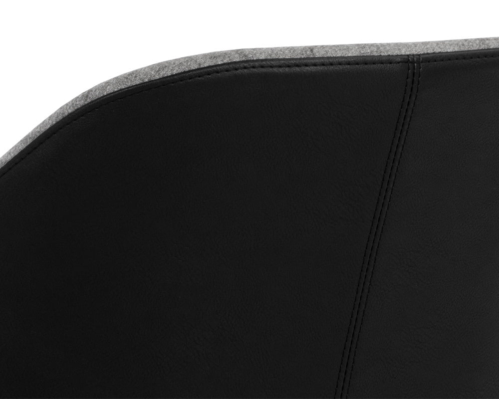 Mccoy Swivel Dining Chair - Nightfall Black / November Grey