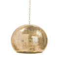 Pierced Metal Sphere Pendant | Natural Brass