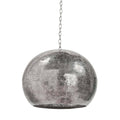 Pierced Metal Sphere Pendant | Polished Nickel