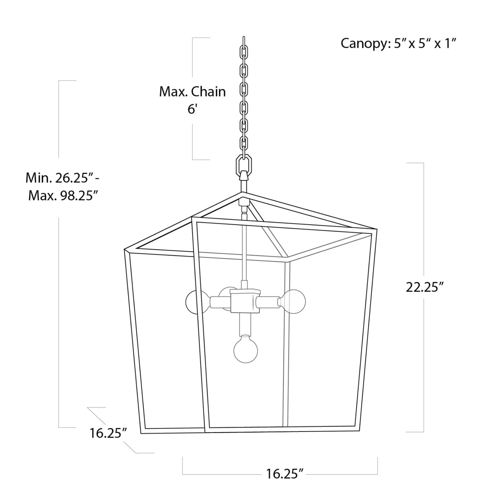 Camden Lantern | Natural Brass