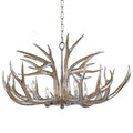 Antler Chandelier | Ambered Silver Leaf