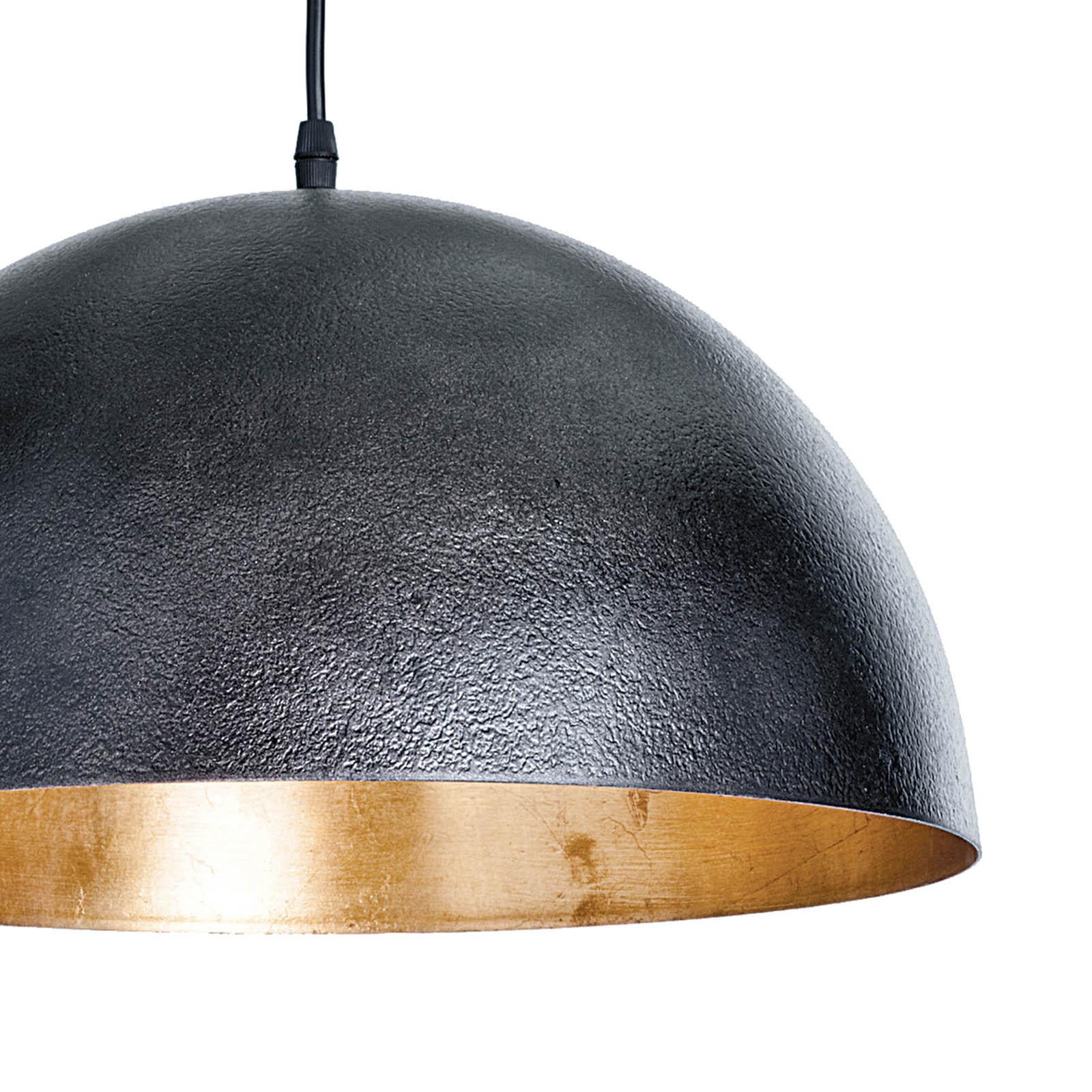 Sigmund Pendant Small | Black and Gold