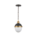 Otis Pendant Small | Blackened Brass and Natural Brass