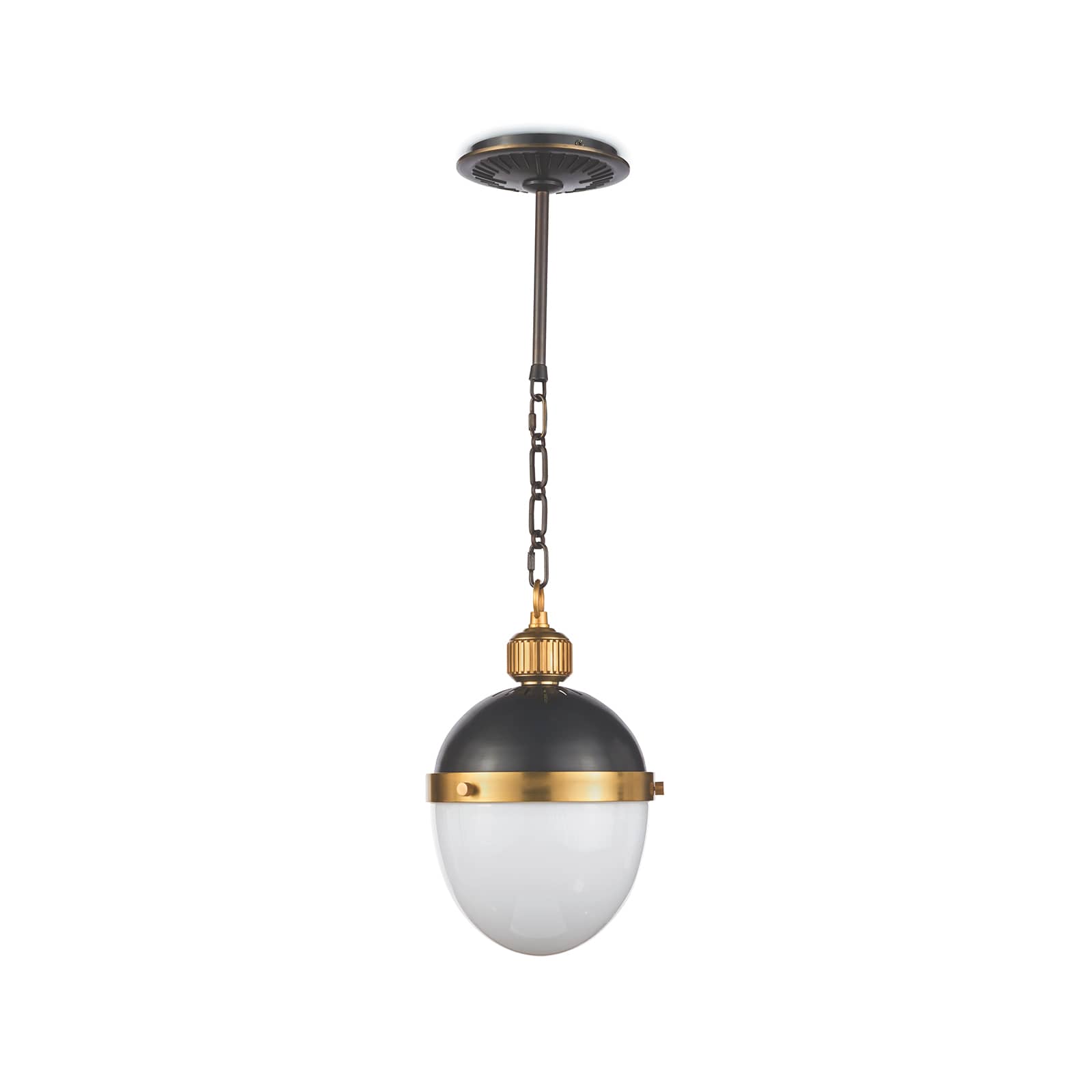 Otis Pendant Small | Blackened Brass and Natural Brass