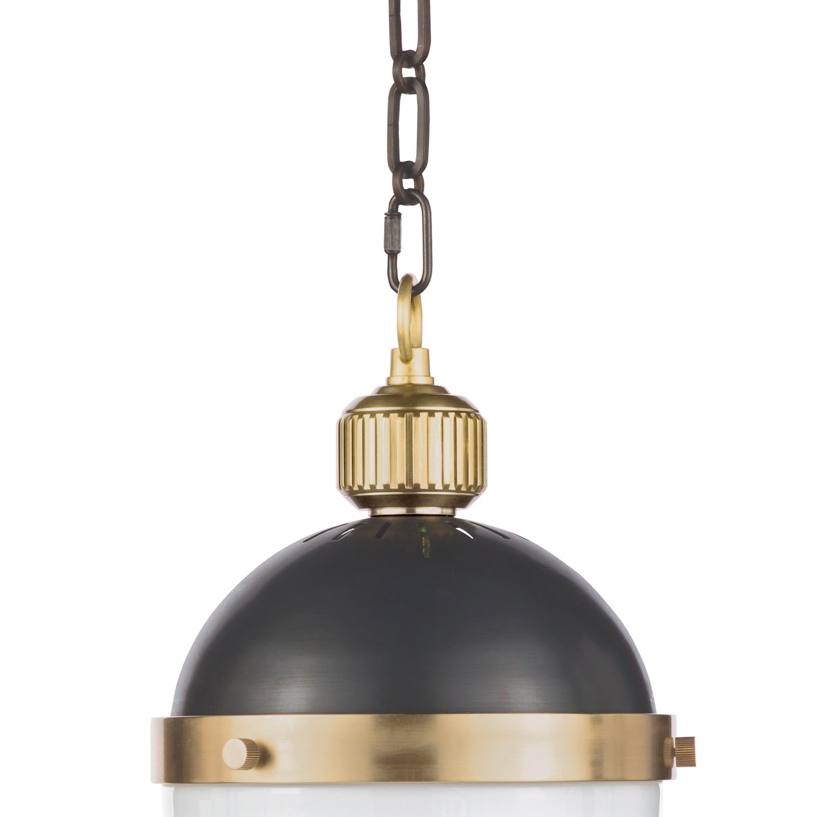 Otis Pendant Small | Blackened Brass and Natural Brass