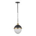 Otis Pendant Medium | Blackened Brass and Natural Brass