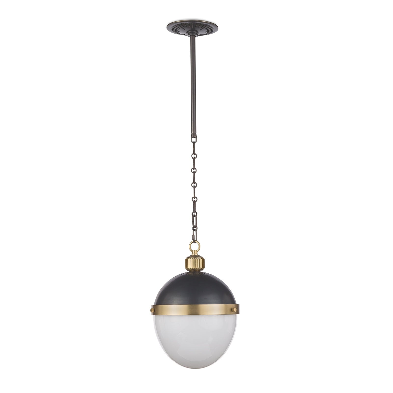 Otis Pendant Medium | Blackened Brass and Natural Brass