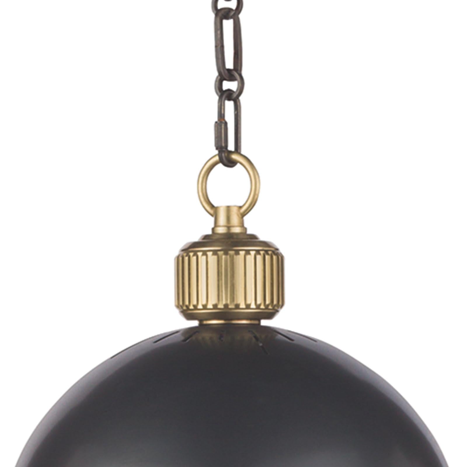 Otis Pendant Medium | Blackened Brass and Natural Brass