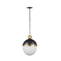 Otis Pendant Large | Blackened Brass and Natural Brass