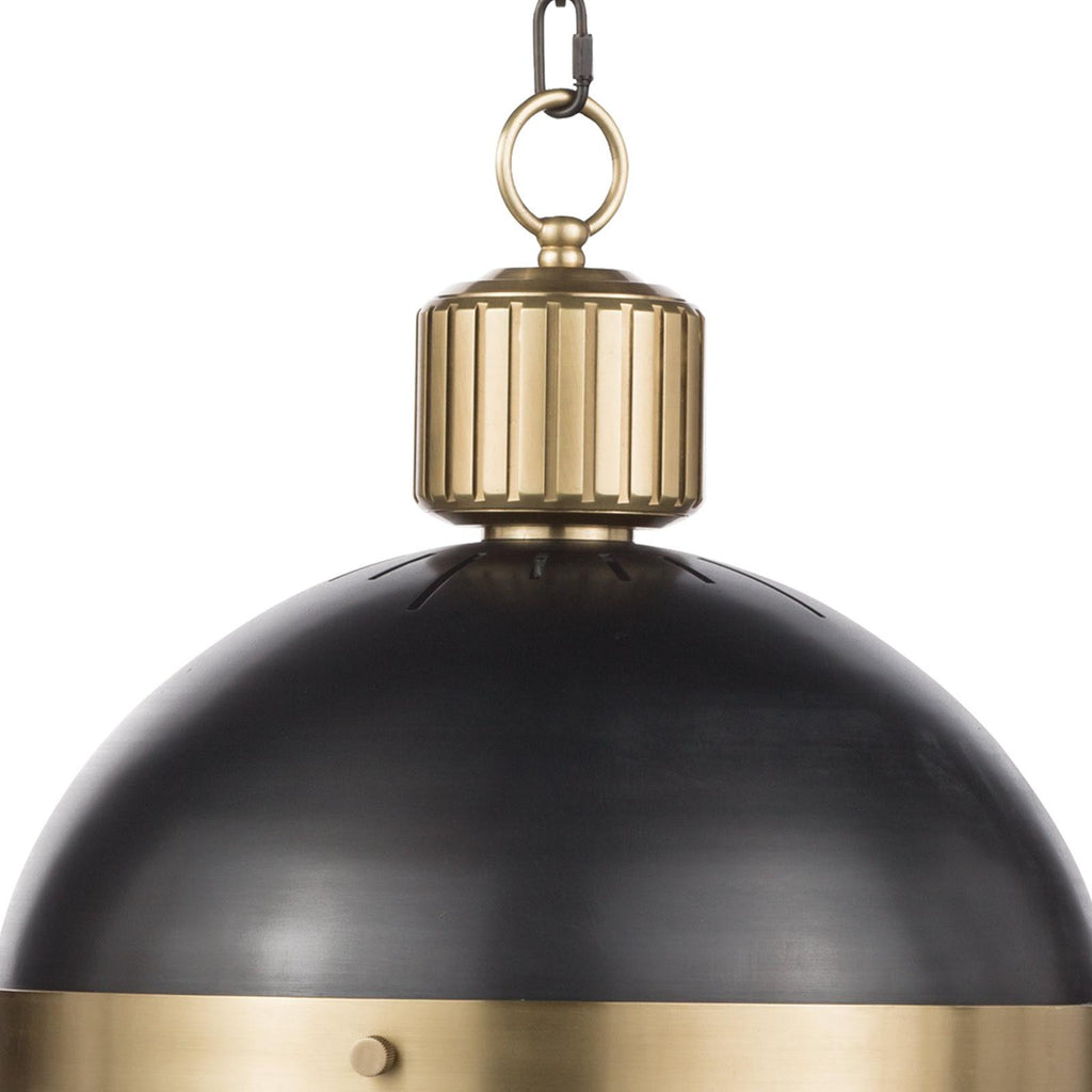 Otis Pendant Large | Blackened Brass and Natural Brass