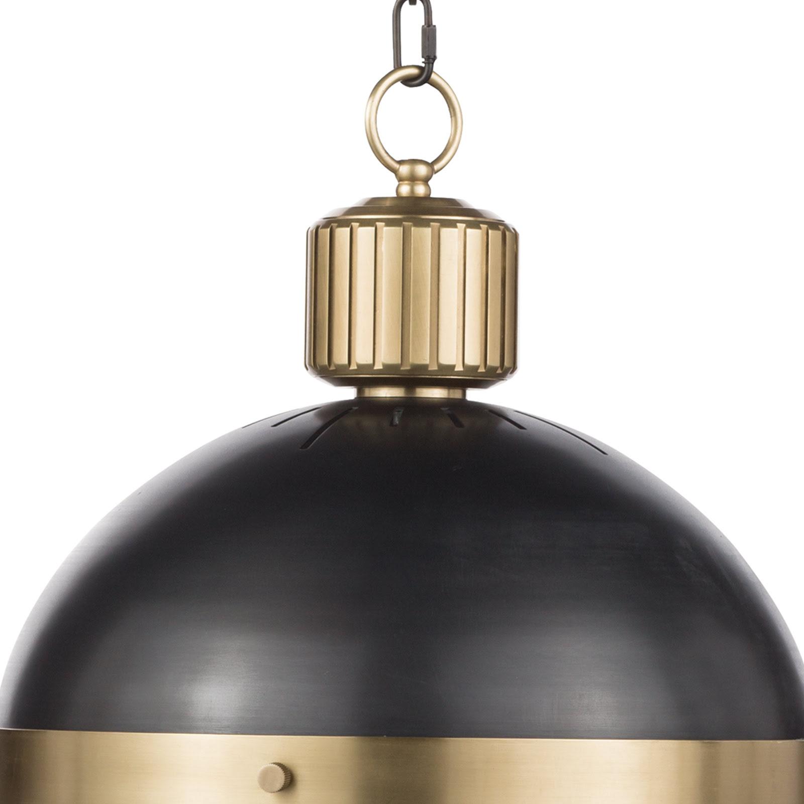 Otis Pendant Large | Blackened Brass and Natural Brass