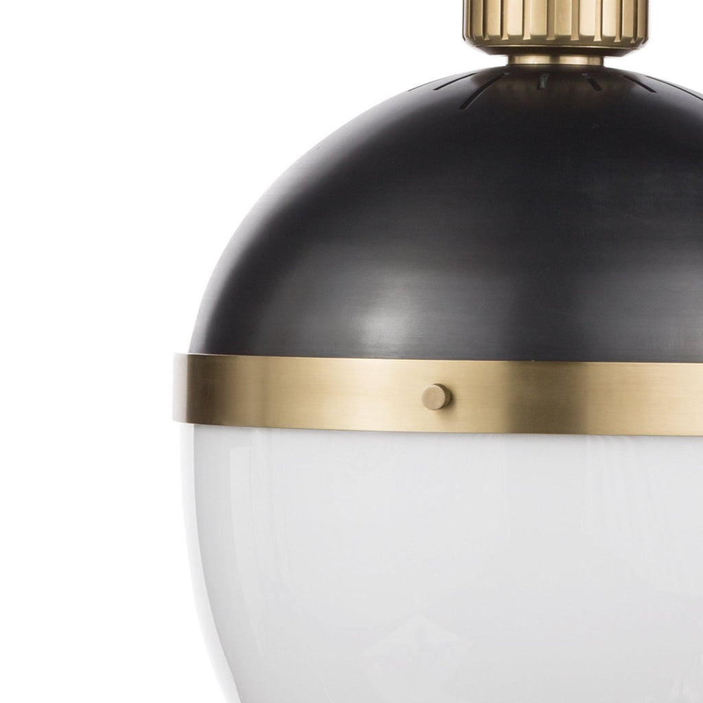 Otis Pendant Large | Blackened Brass and Natural Brass