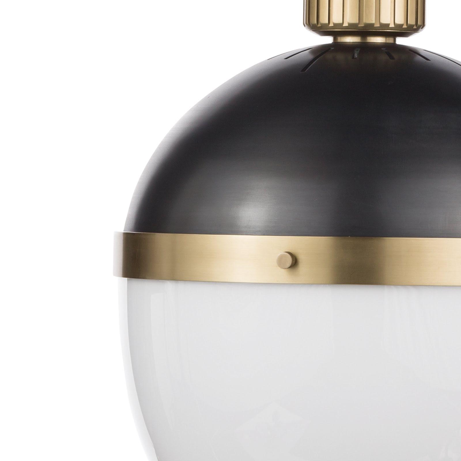Otis Pendant Large | Blackened Brass and Natural Brass