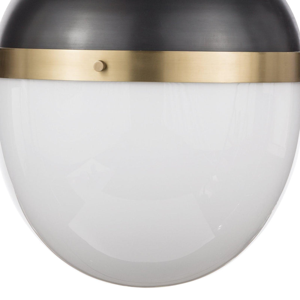 Otis Pendant Large | Blackened Brass and Natural Brass