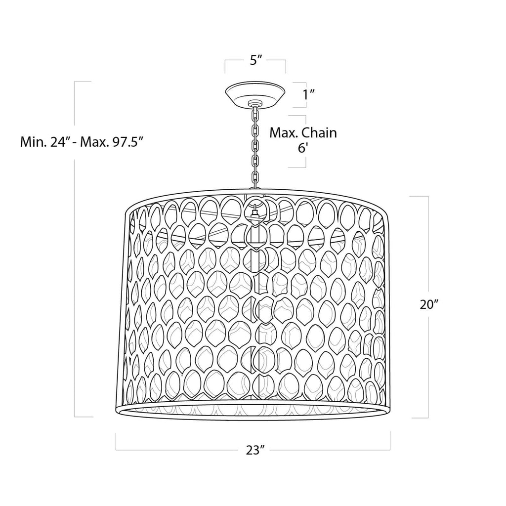 Cabana Chandelier | Brass