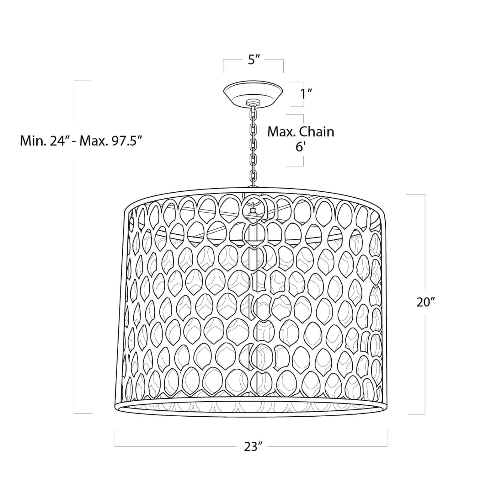 Cabana Chandelier | Brass