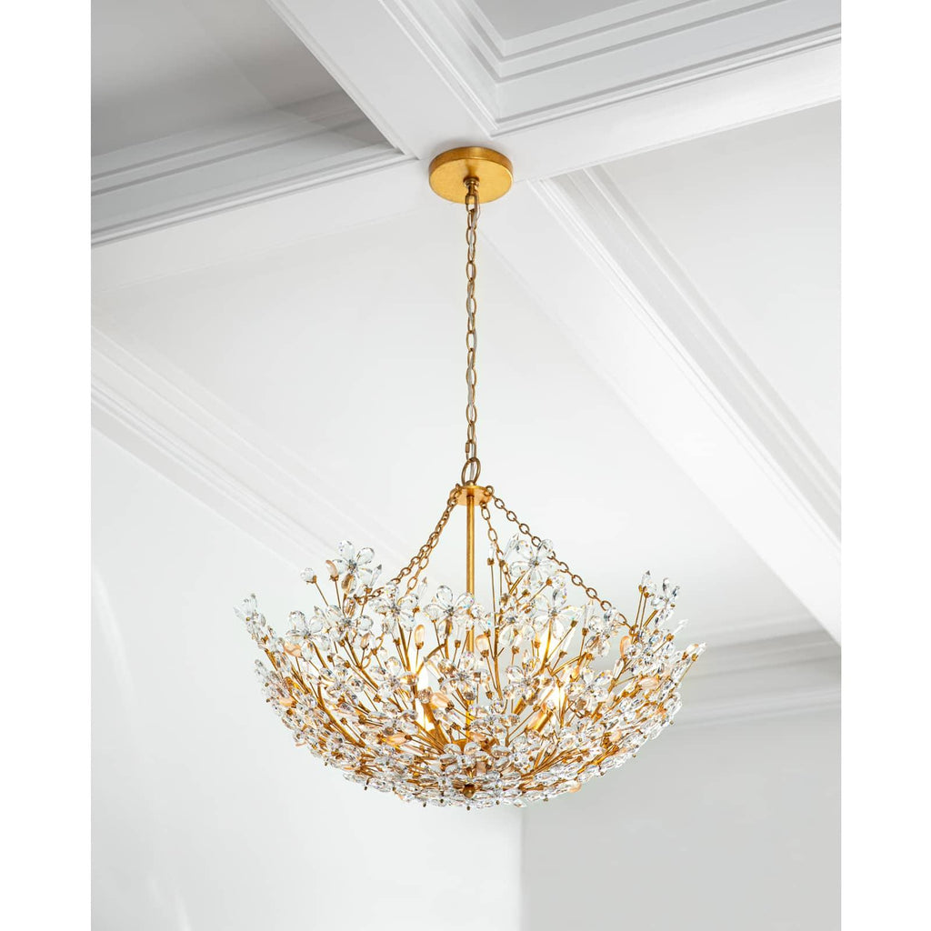 Cheshire Basin Chandelier | Gold Leaf