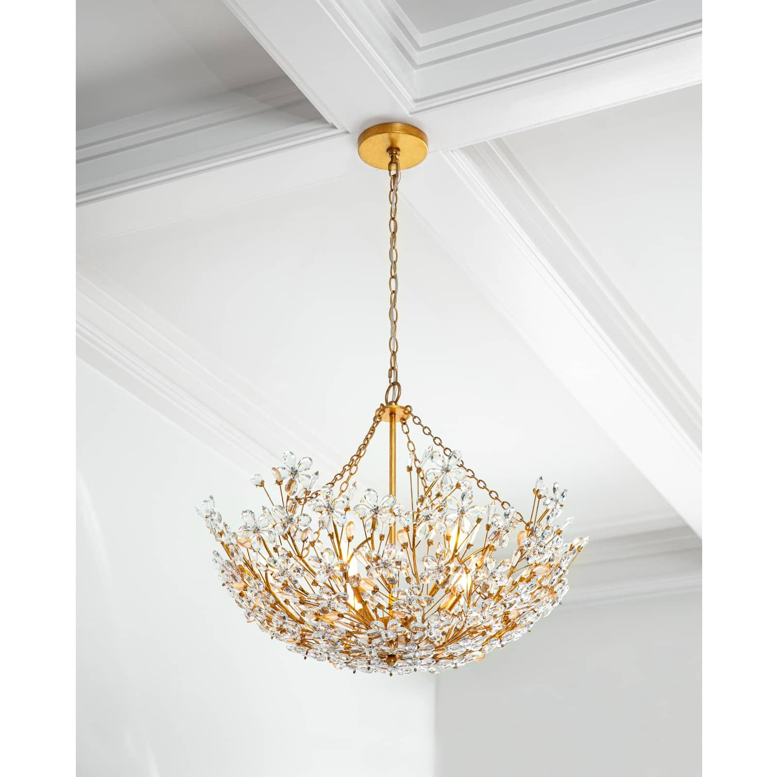 Cheshire Basin Chandelier | Gold Leaf